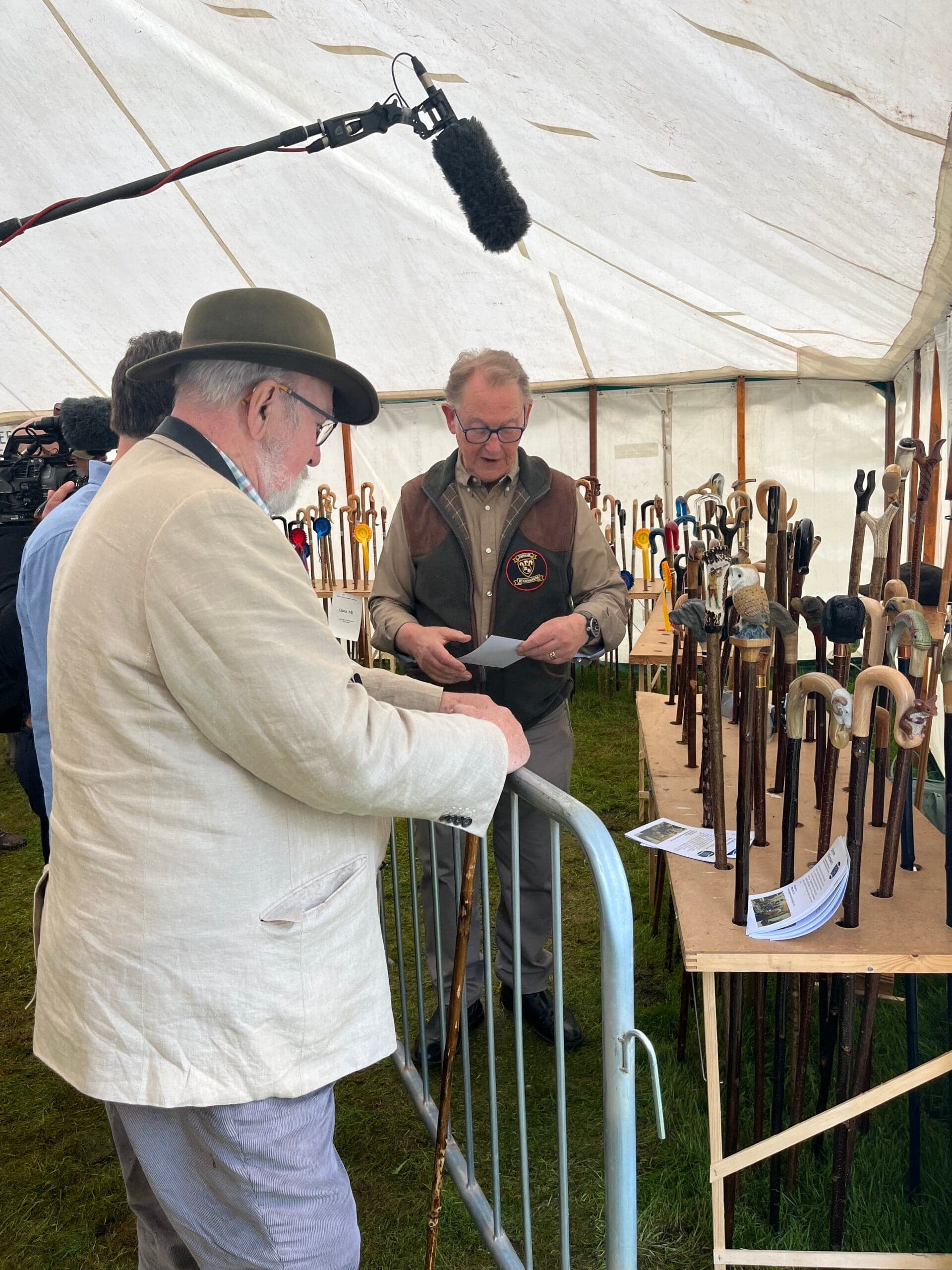 Stickmakers at a workshop demonstration